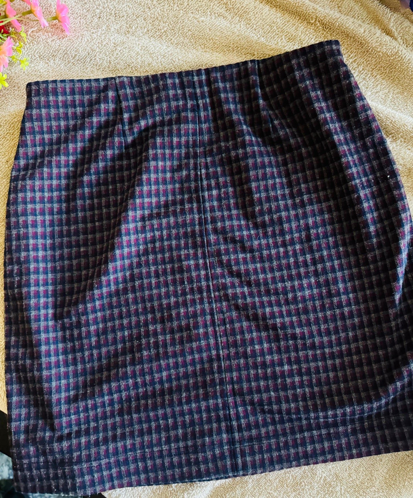 Blue Red Plaid skirt