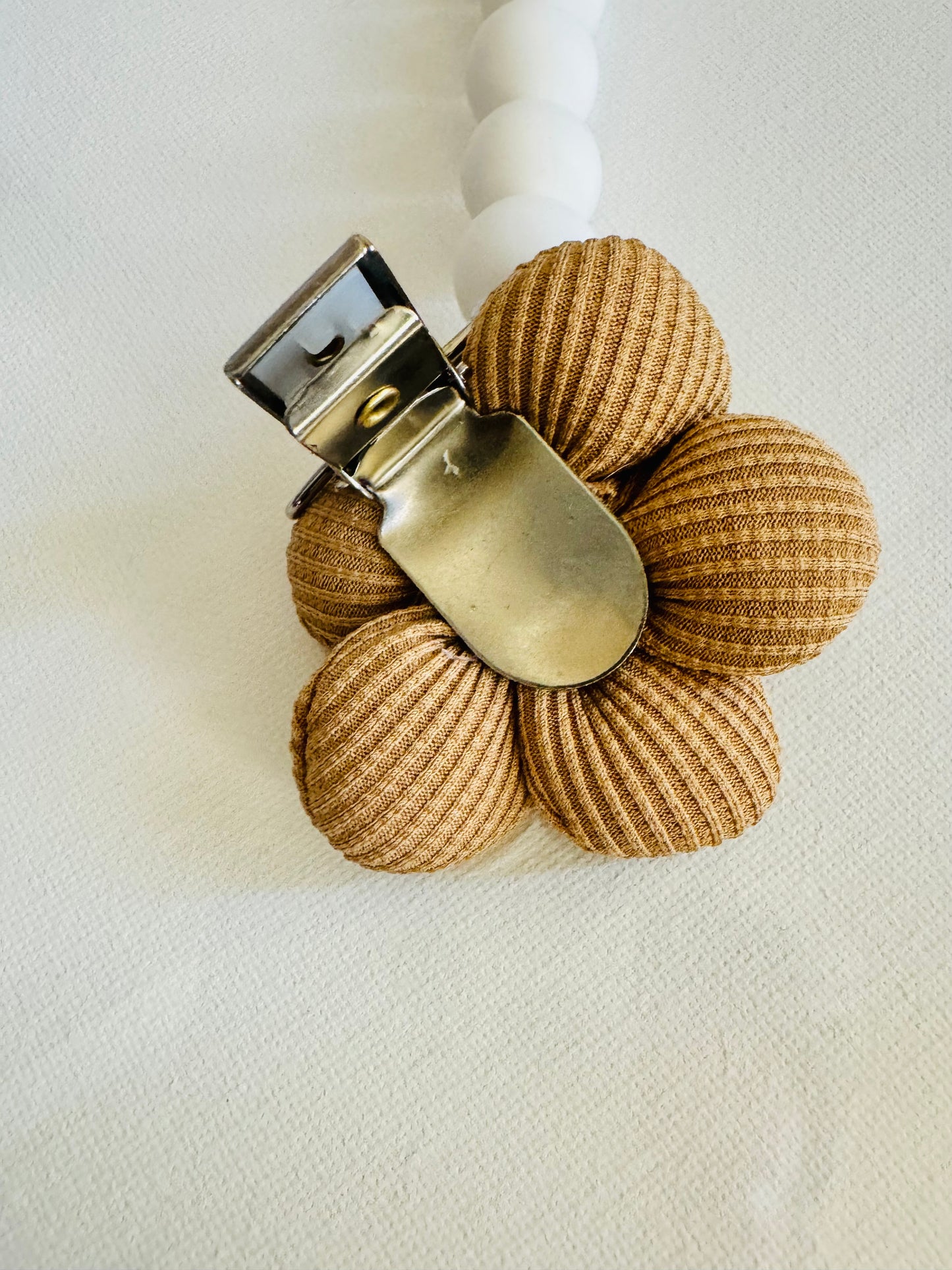 Cushion Flower baby pacifier clip