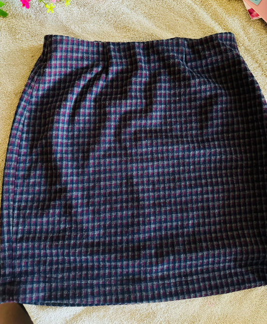 Blue Red Plaid skirt