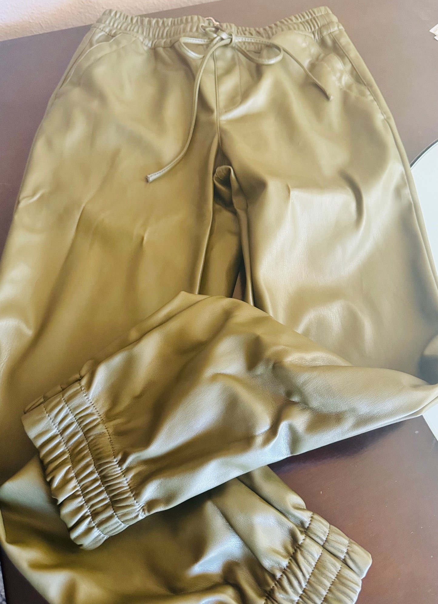 Olive Vegan leather