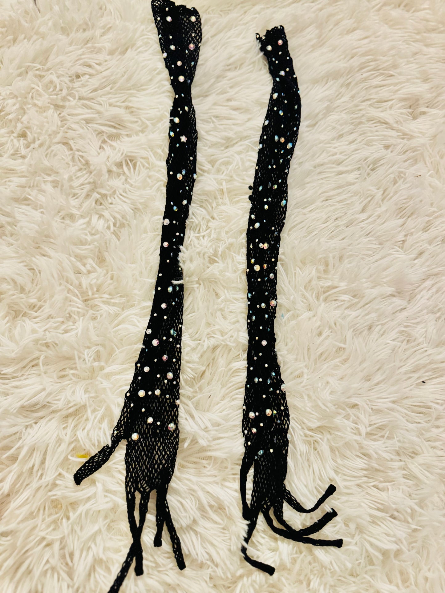Crystal Opal fishnet Gloves