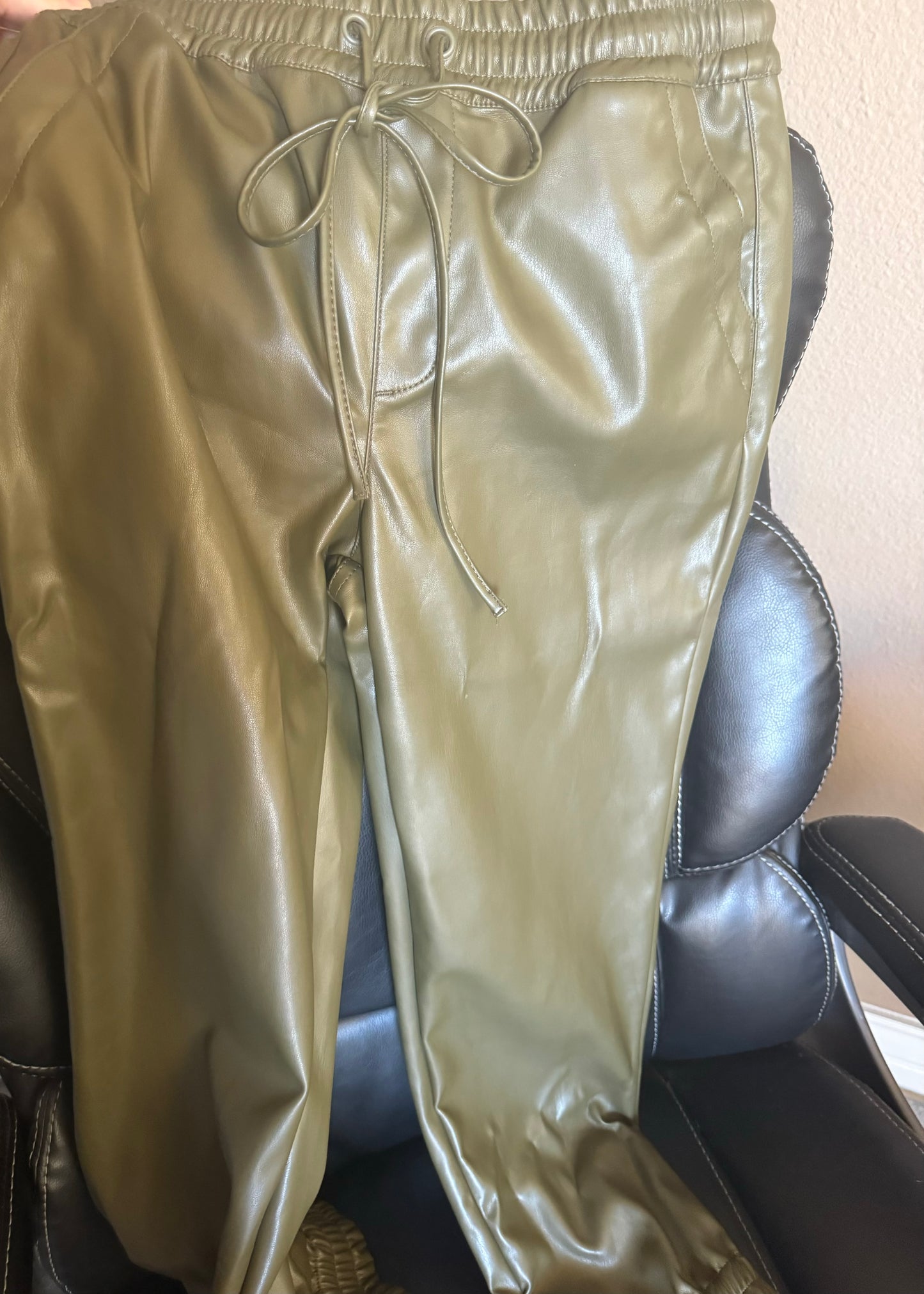 Olive Vegan leather